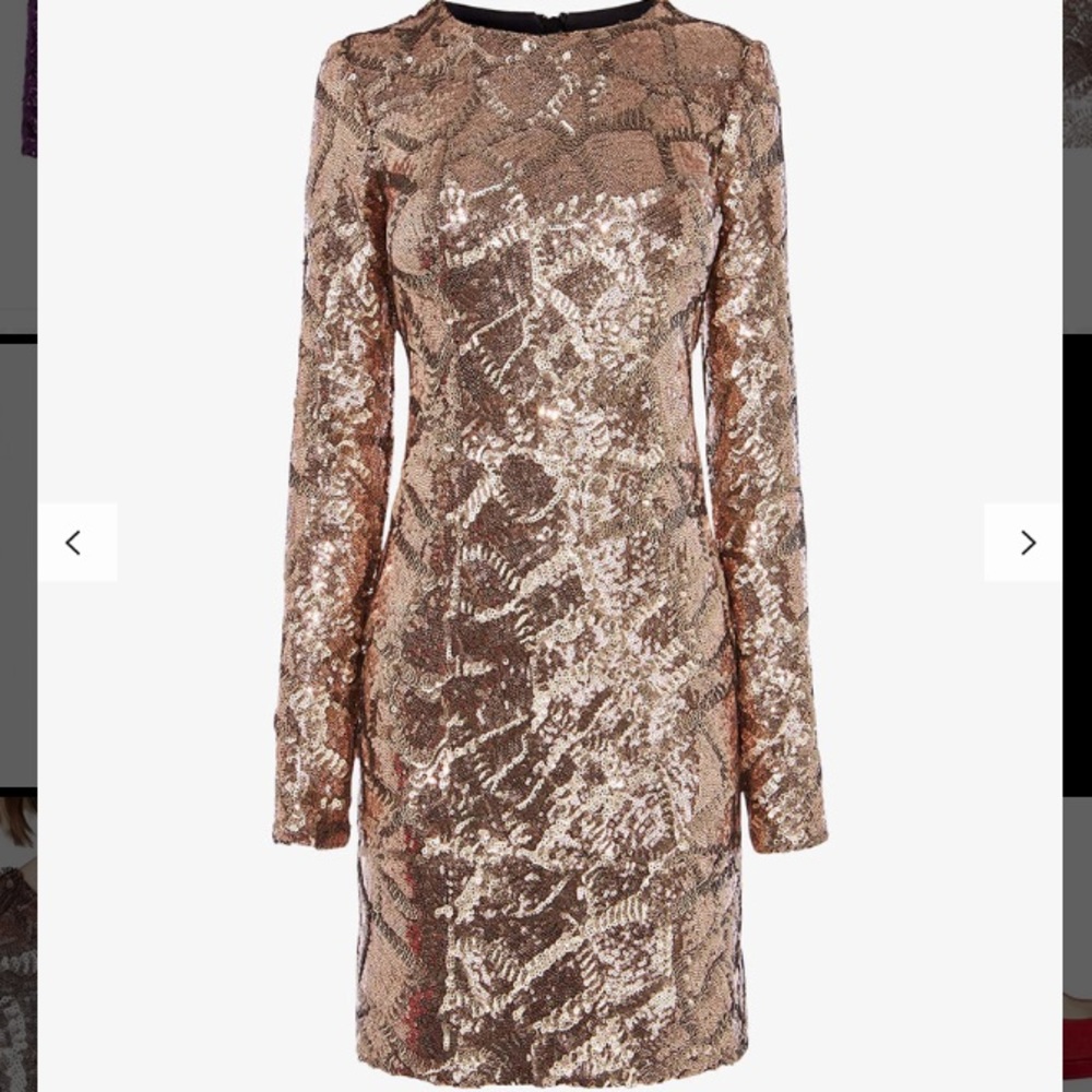 Karen Millen Gold Sequined Dress✨ - Picture 7 of 8